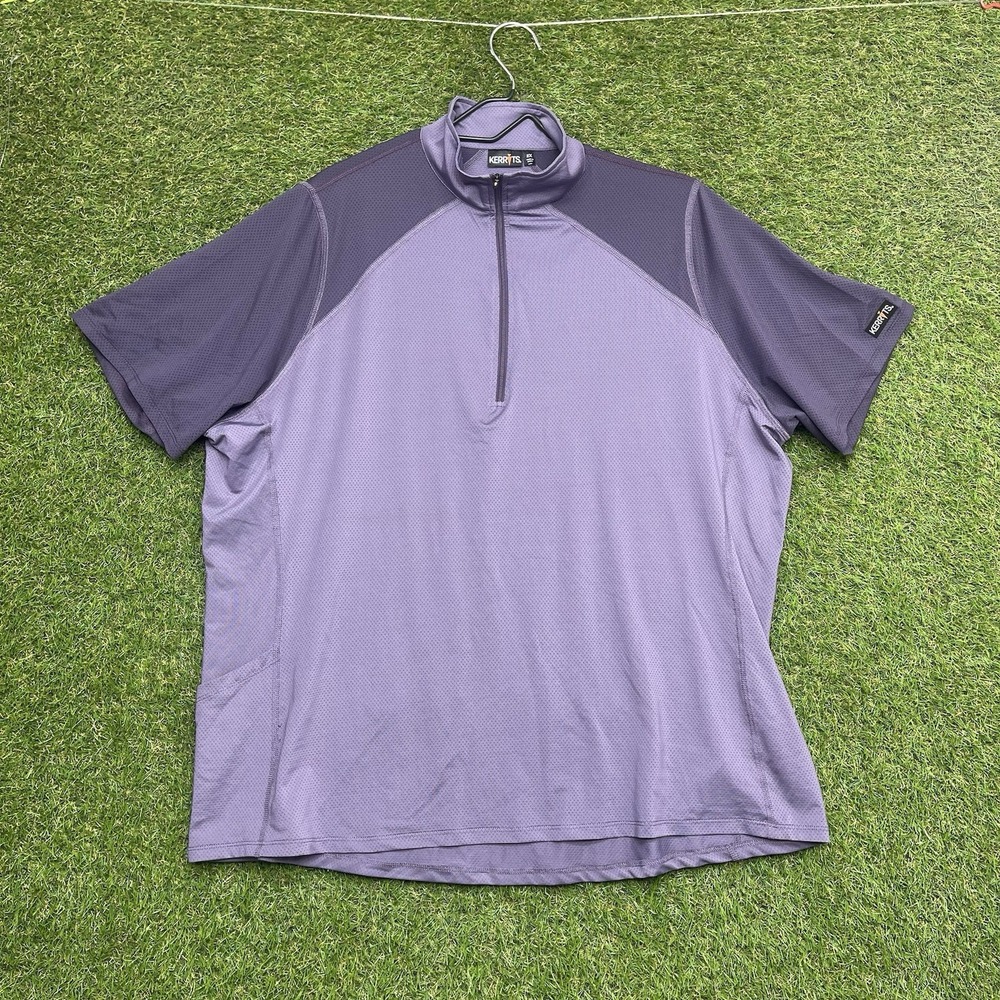 Kerrits 1/4 Zip Shirt Womens 2XL Purple Short Sleeve Mesh Outdoor Equestrian